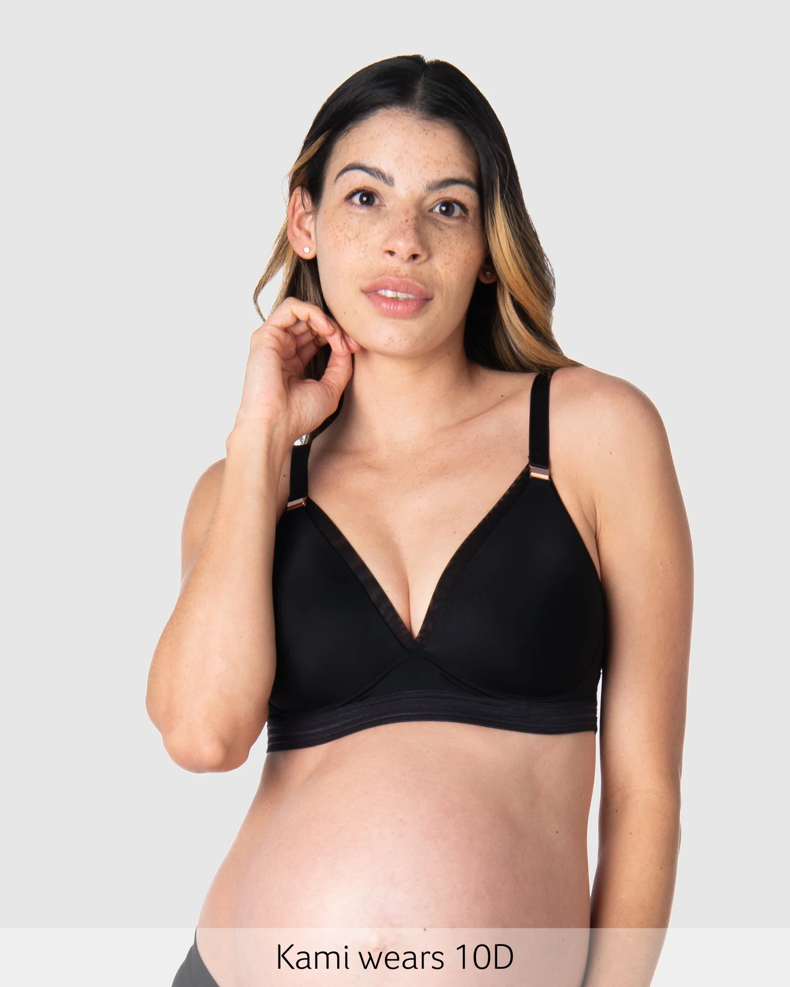 Ambition T-Shirt Nursing Bra - Black - Image 7