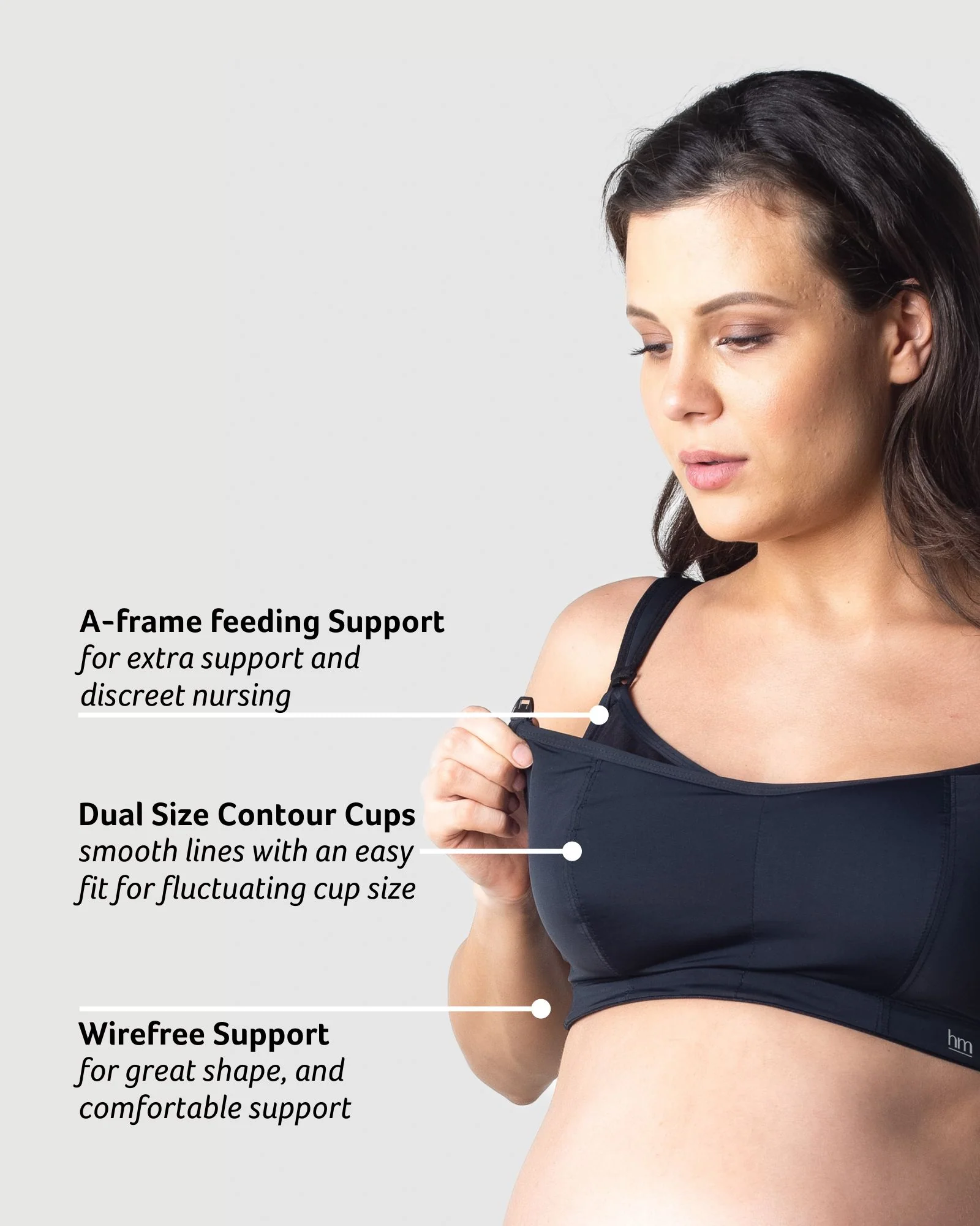 Balance Sports Black Nursing Bra - Wirefree - Image 4