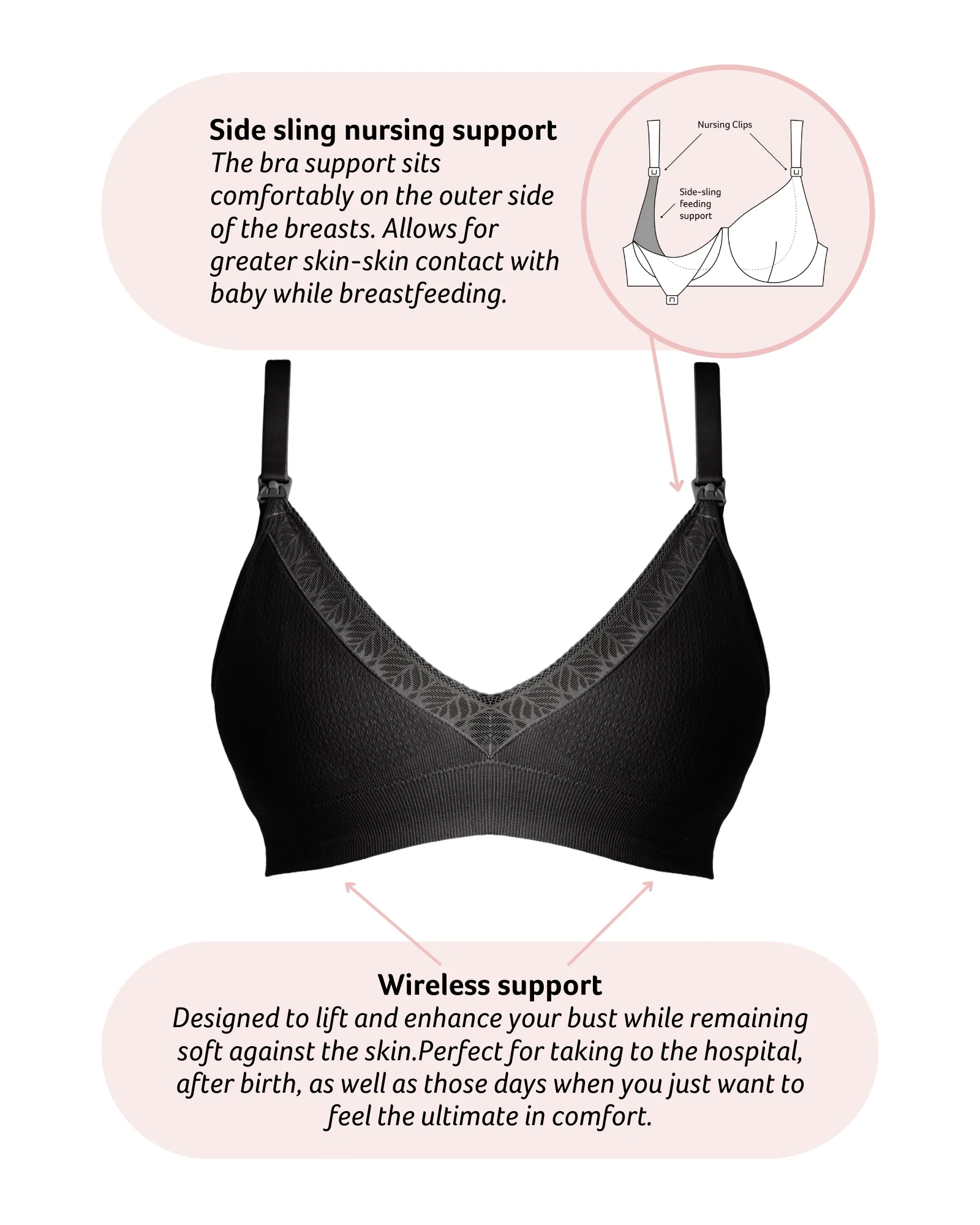 Caress FlexFit Nursing Bra - Black Busty - Image 5