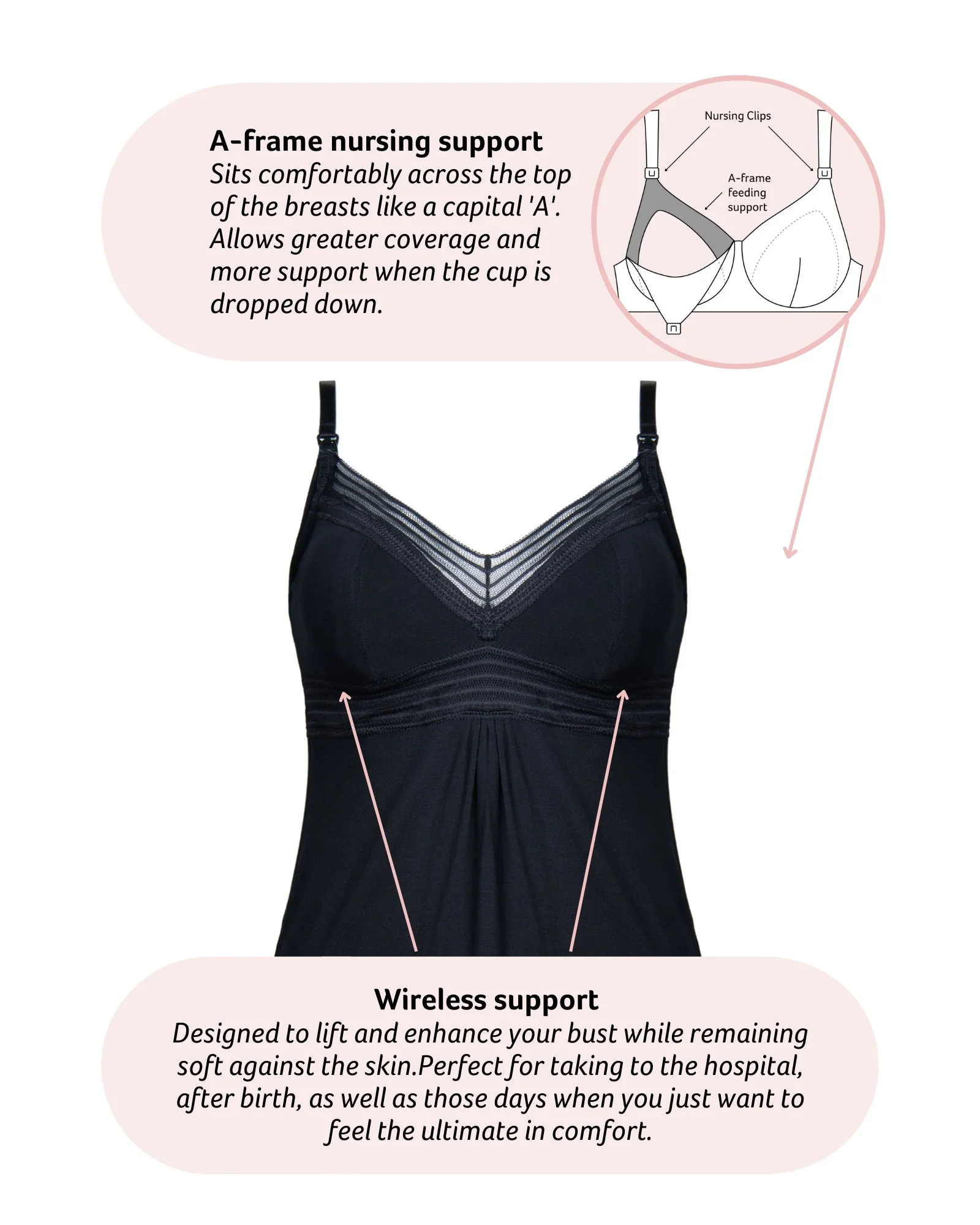Dream Nursing Nightie - Black Busty - Image 5