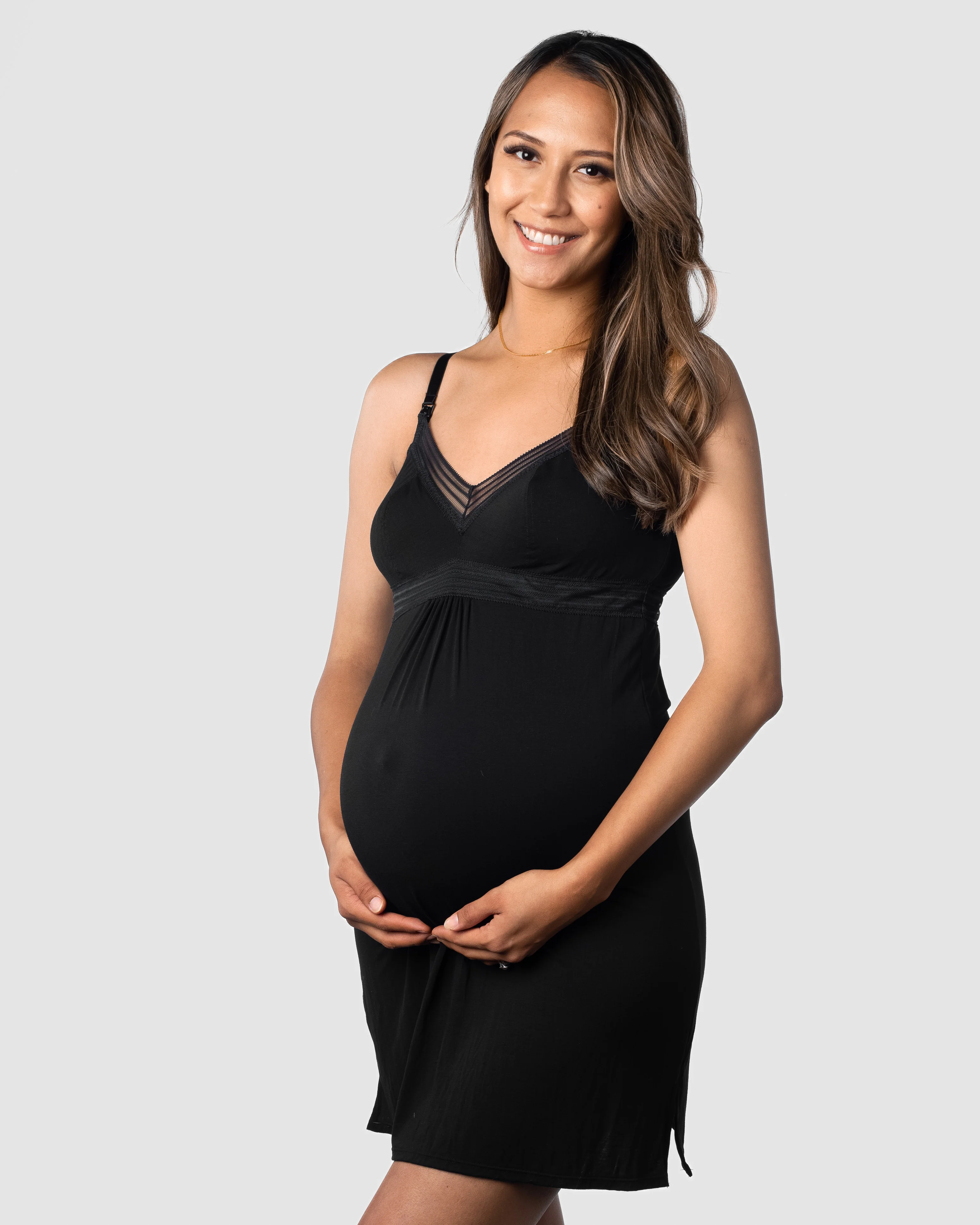 Dream Nursing Nightie - Black - Image 5