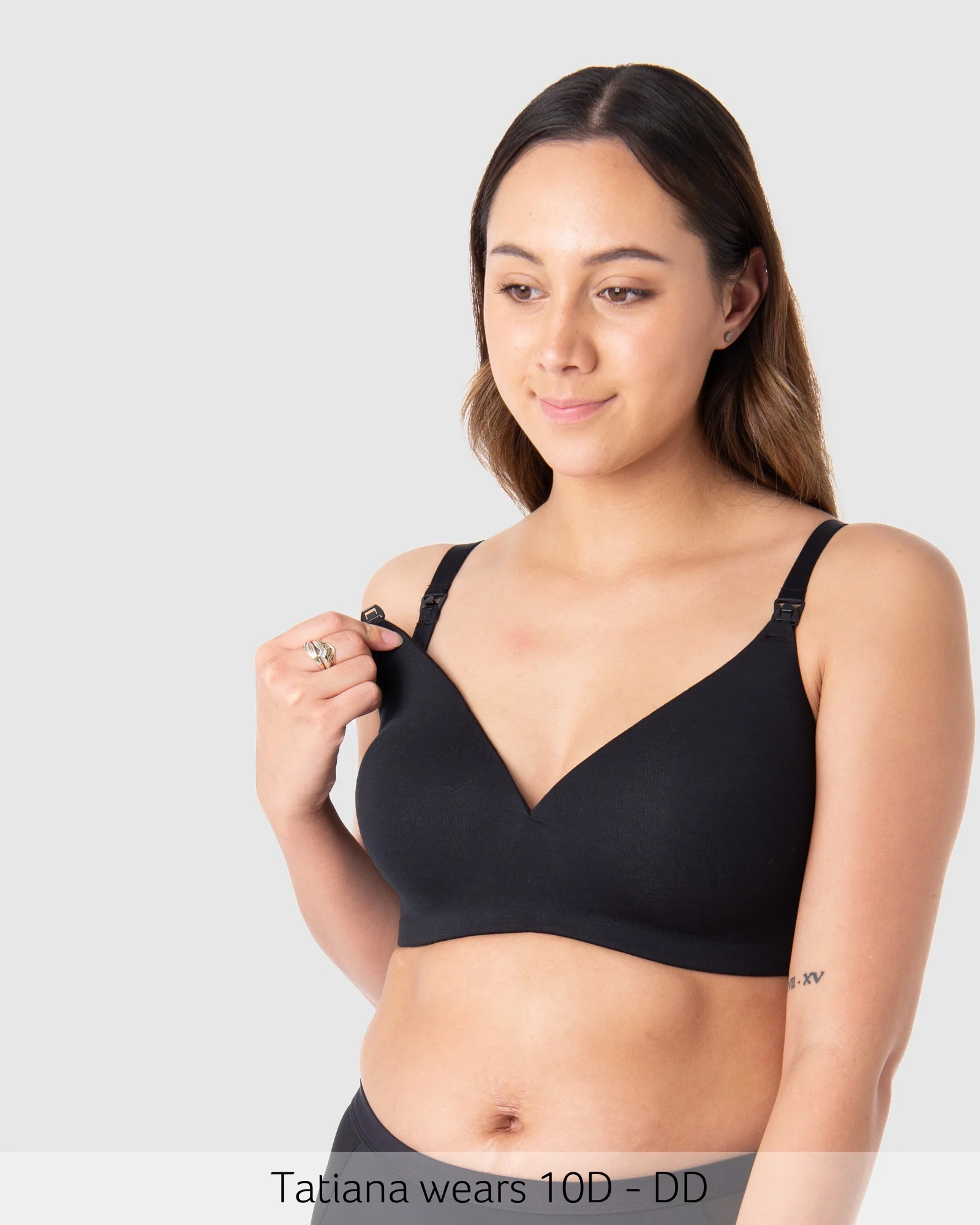 Embrace Leakproof T-Shirt Nursing Bra - Black - Image 3