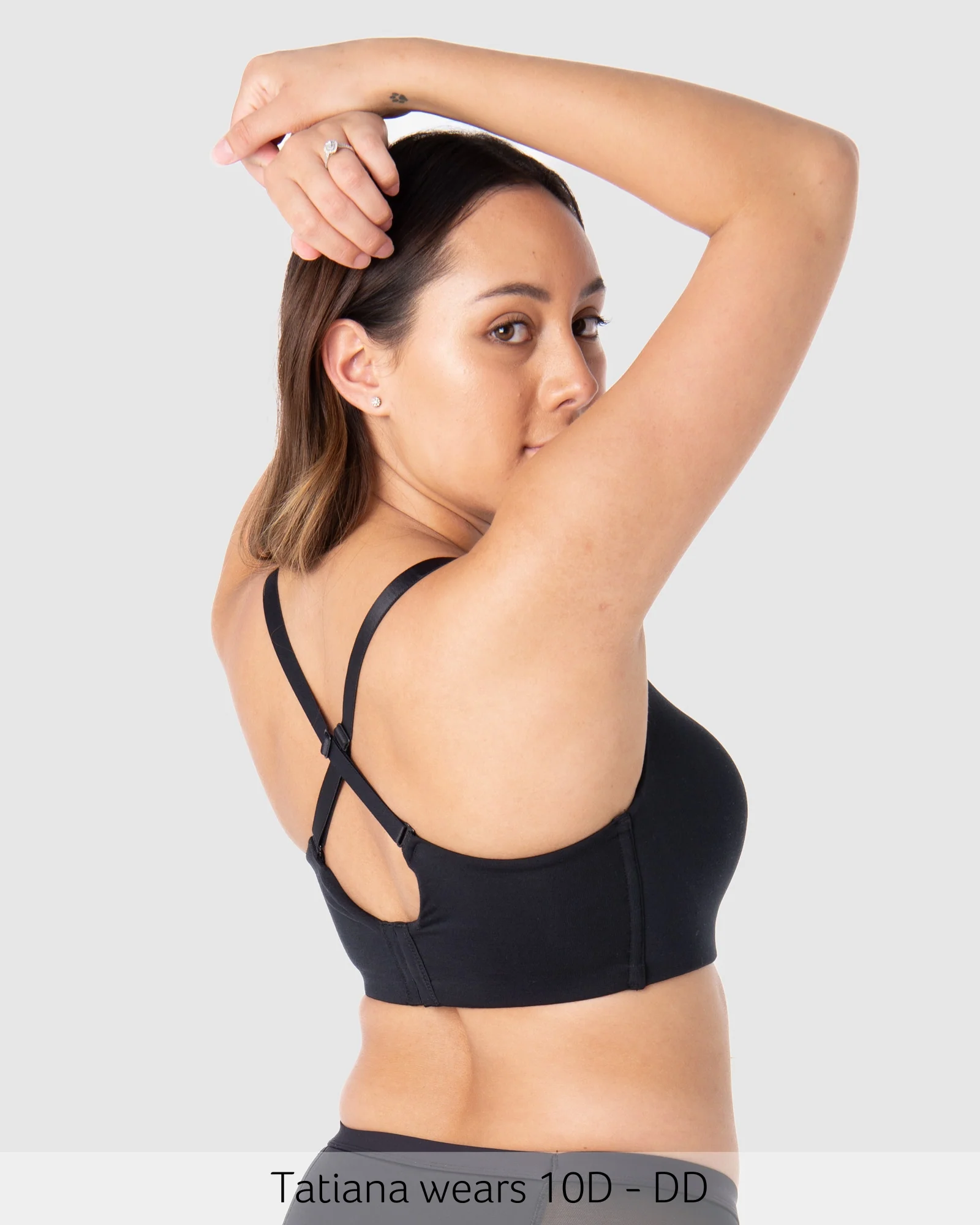 Embrace Leakproof T-Shirt Nursing Bra - Black - Image 6