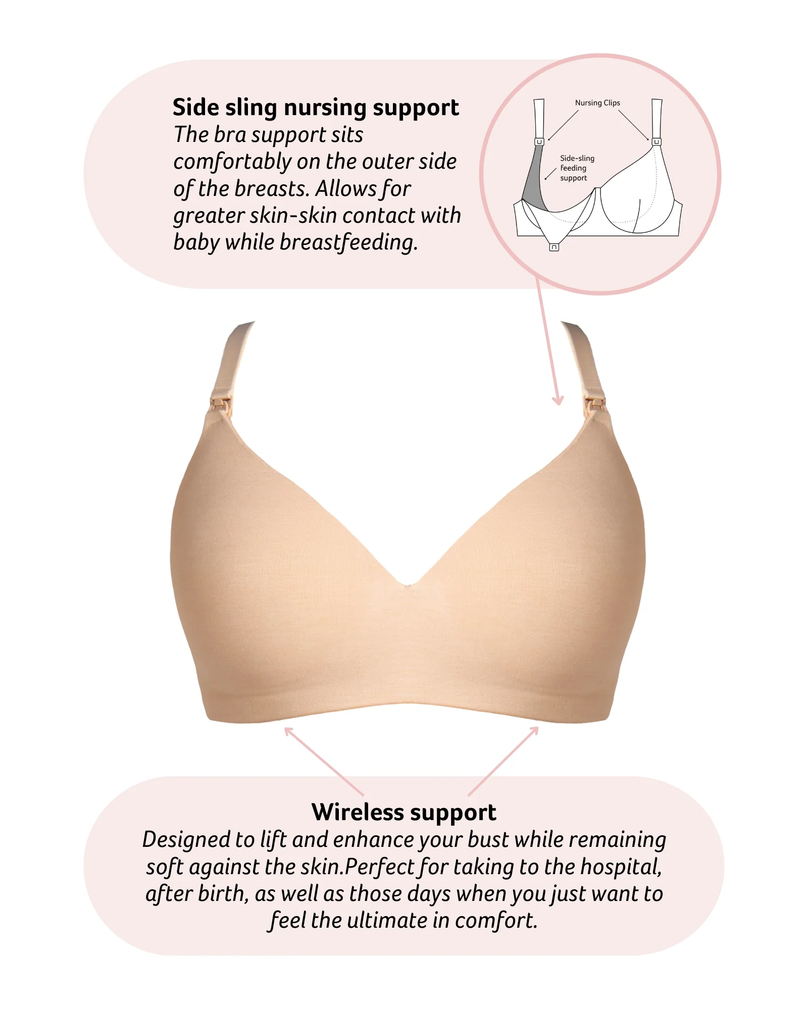 Embrace Leakproof Nursing Bra - Frappe - Image 4