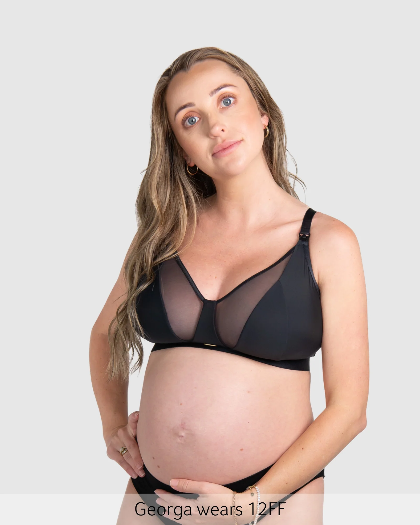 Flawless Plunge Full Cup Nursing Bra - Black - Image 3