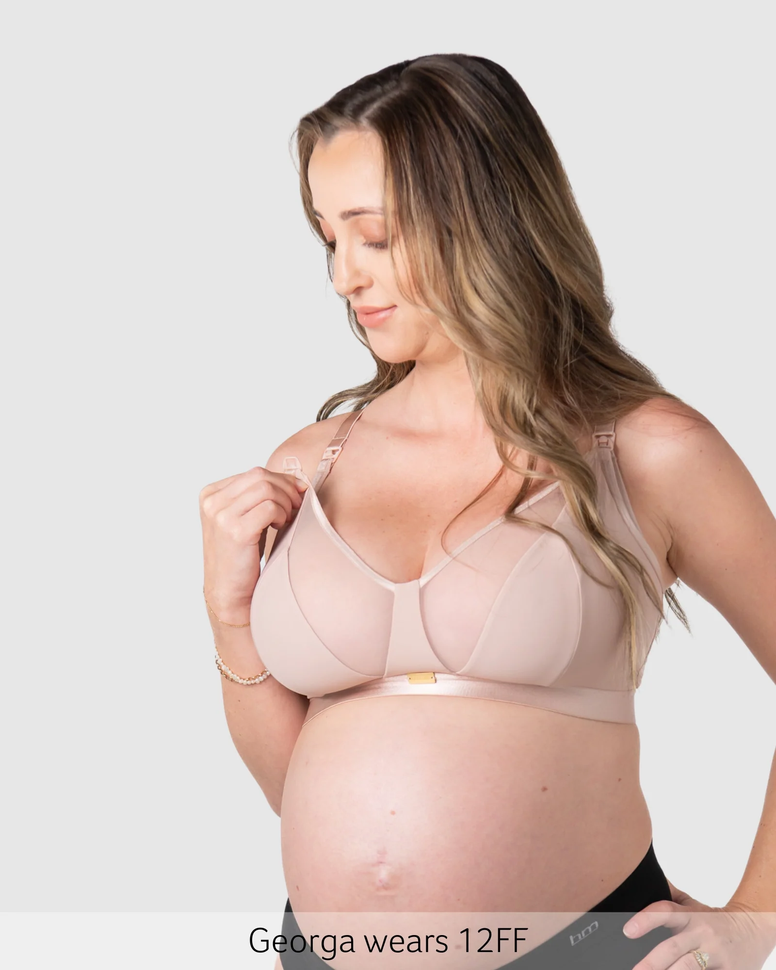 Flawless Full Cup Plunge Nursing Bra - Cashmere - Image 3