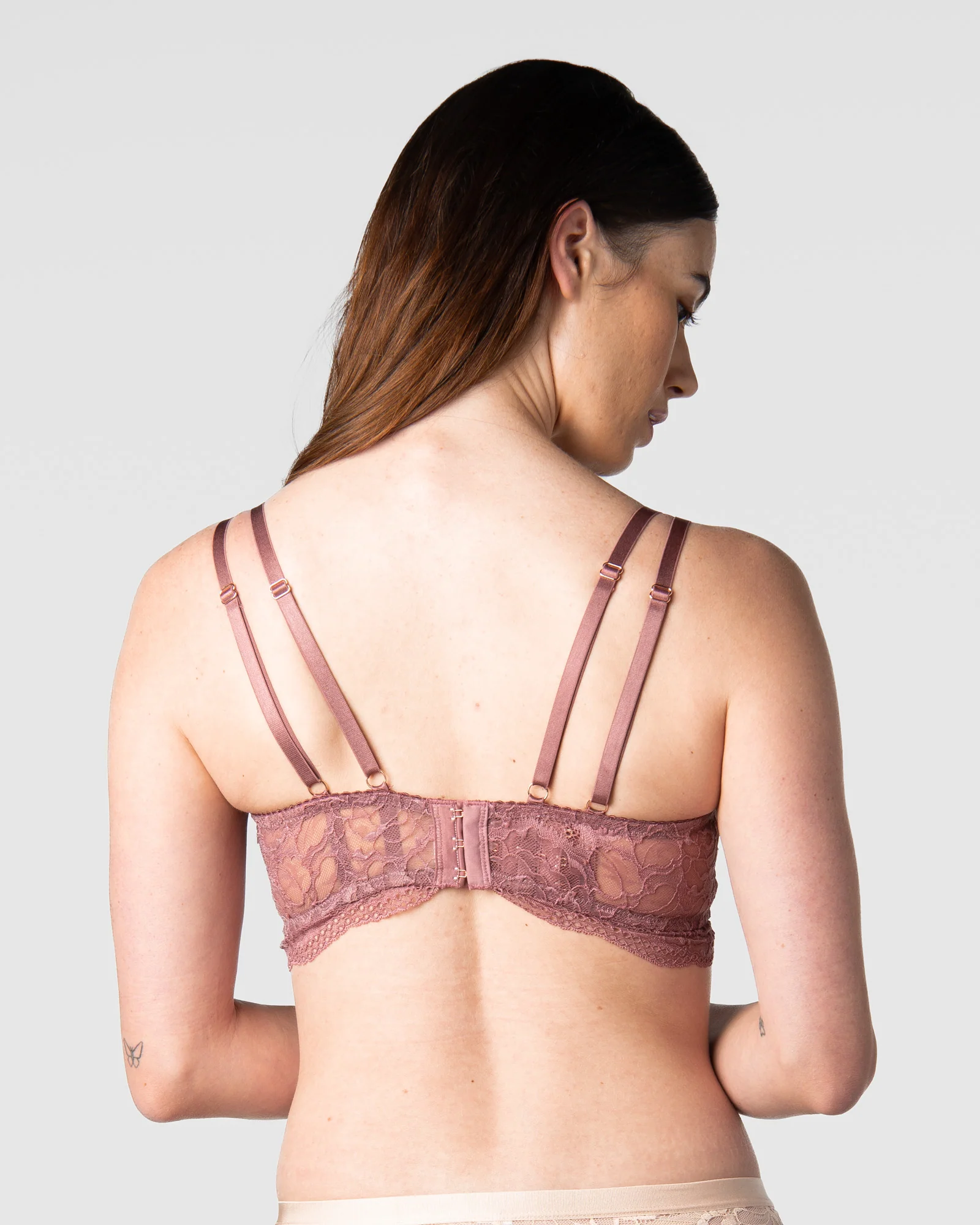 Heroine Plunge Antique Rose Nursing Bra - Flexi Underwire - Image 5