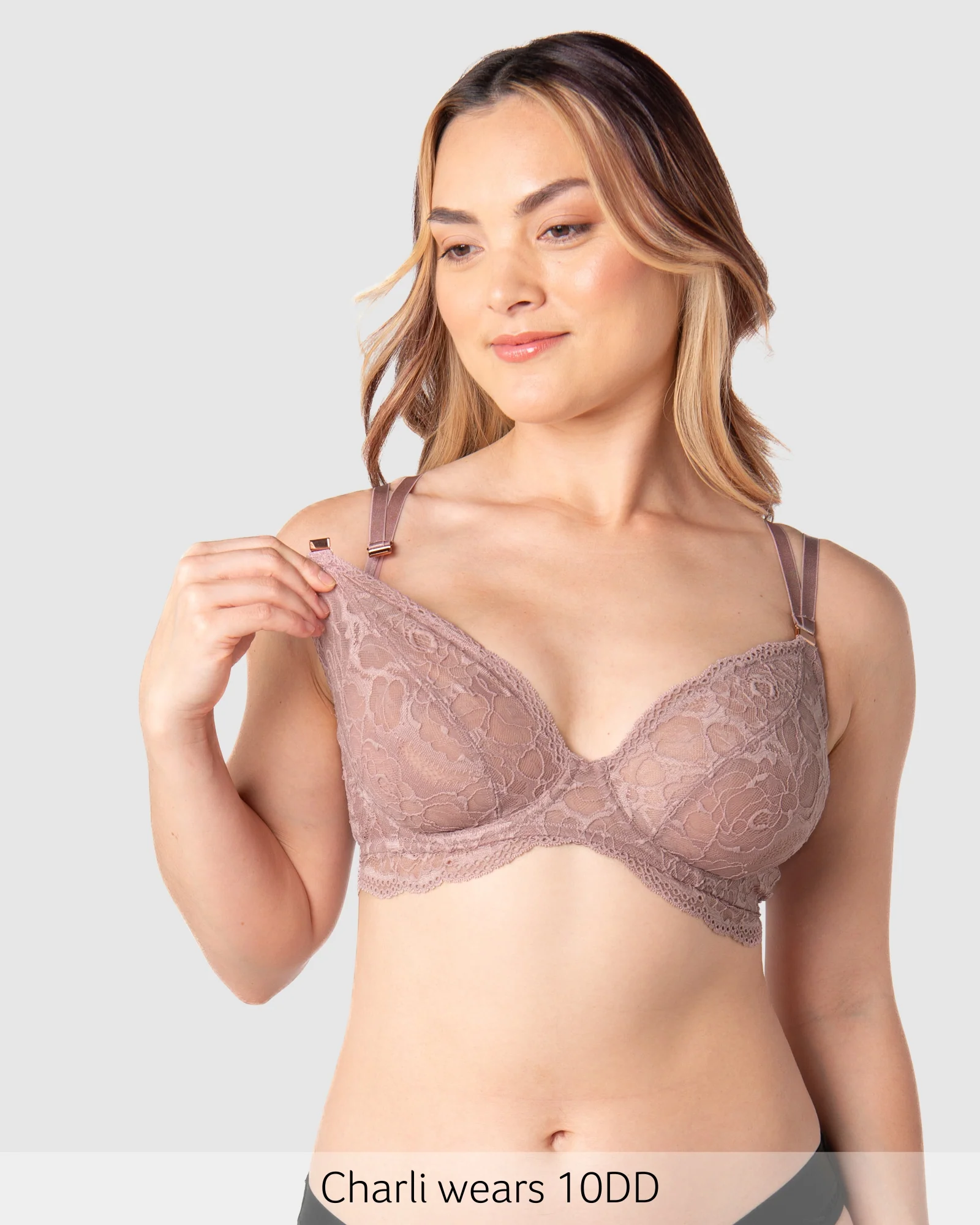 Heroine Plunge Nursing Bra - Mocha - Image 3