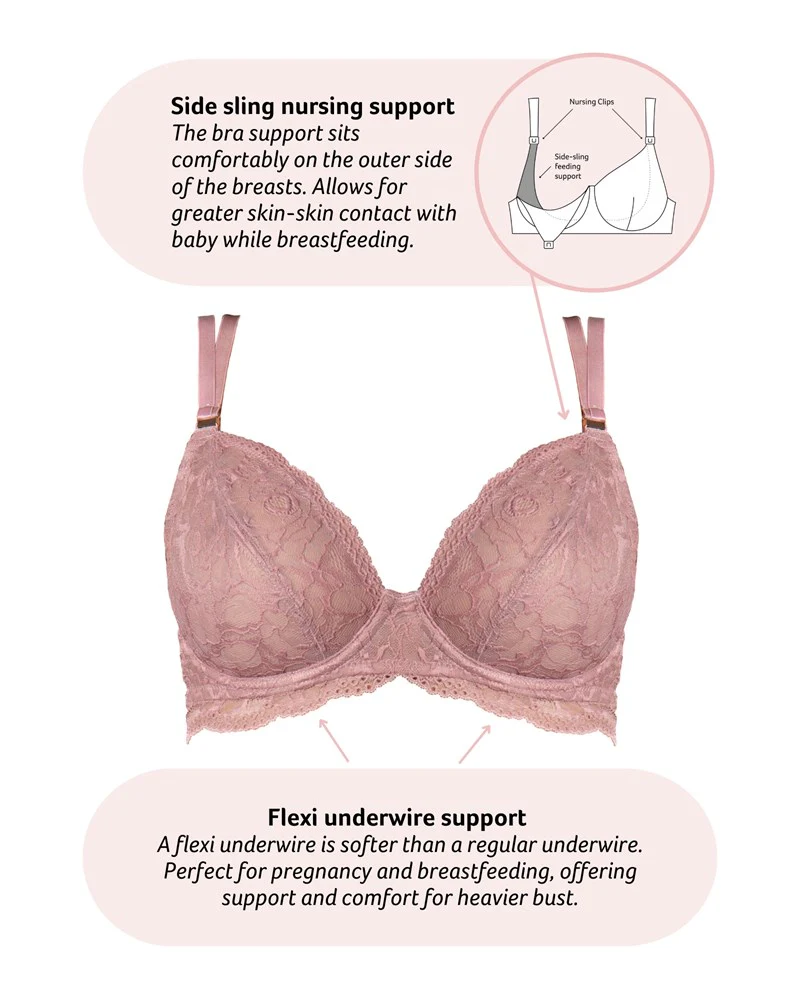 Heroine Plunge Nursing Bra - Mocha - Image 4