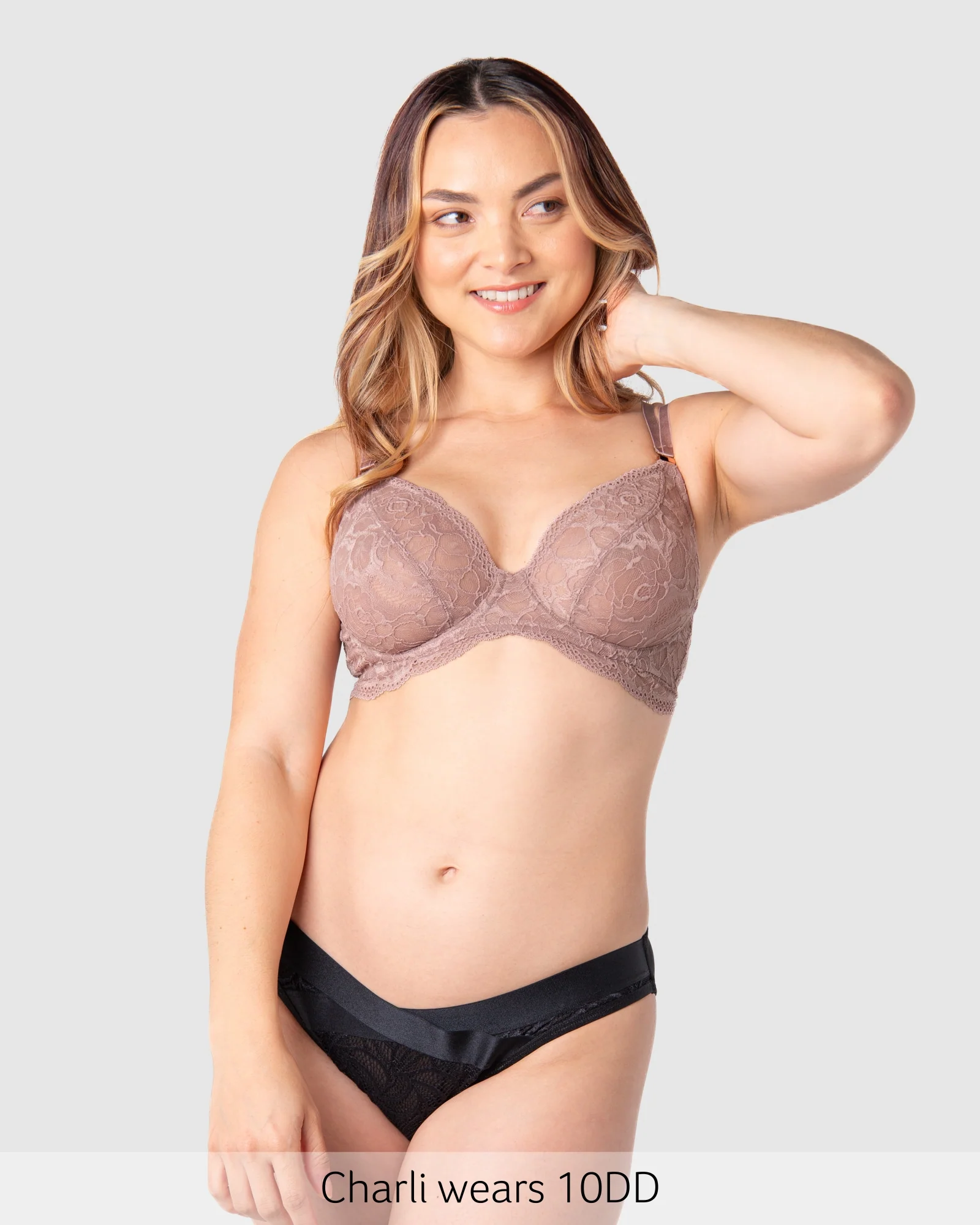 Heroine Plunge Nursing Bra - Mocha - Image 7