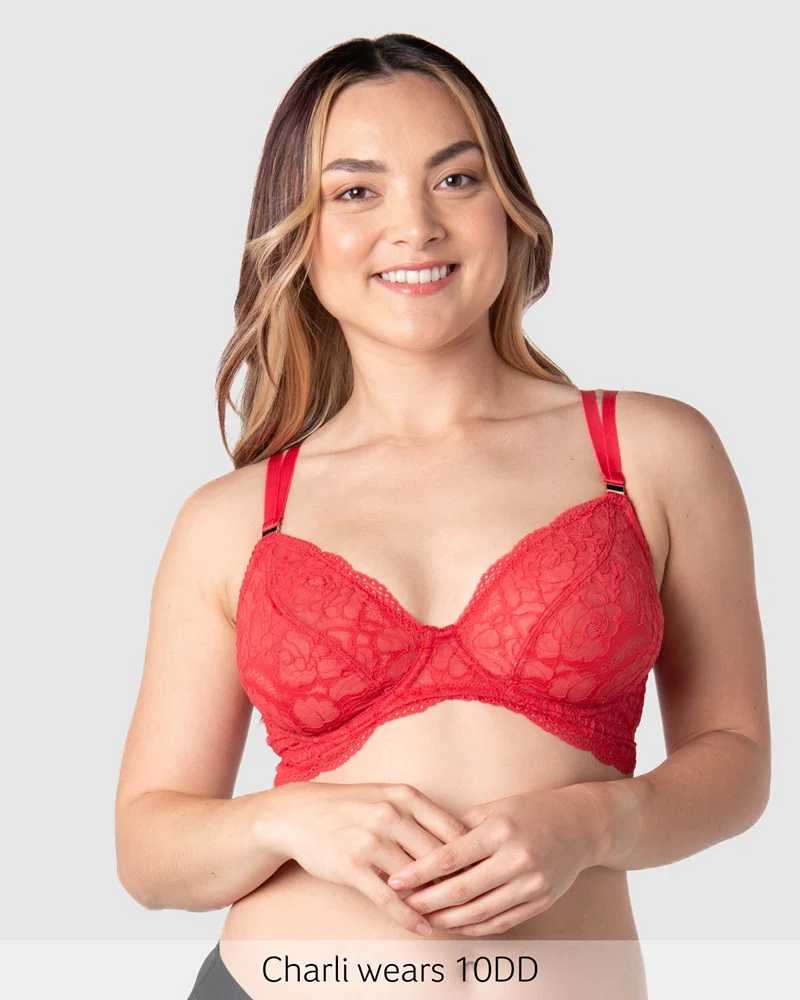 Heroine Plunge Nursing Bra - Scarlet Red - Image 6