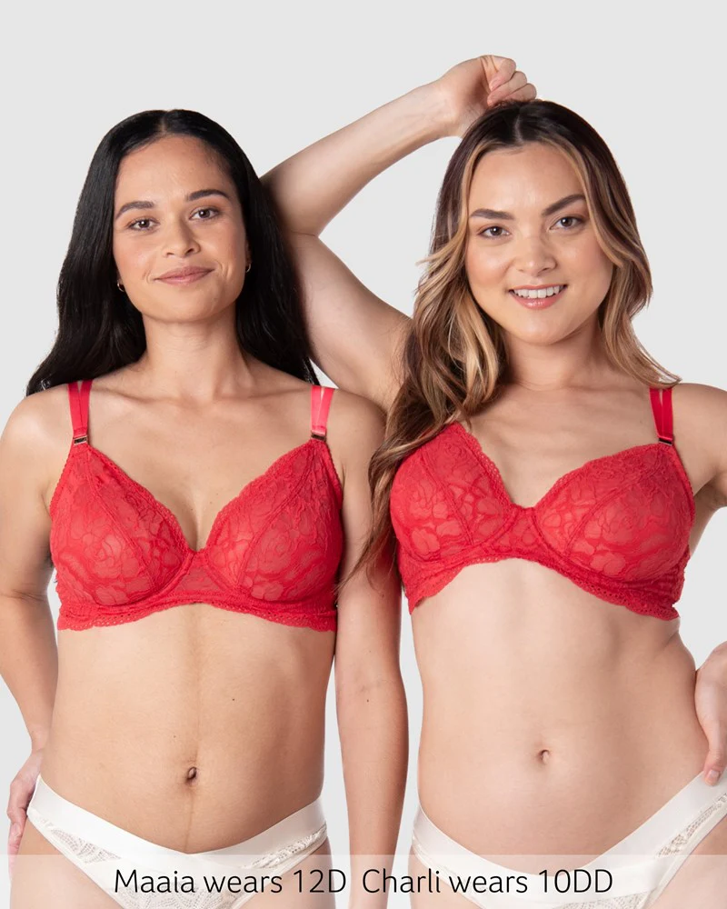 Heroine Plunge Nursing Bra - Scarlet Red - Image 7