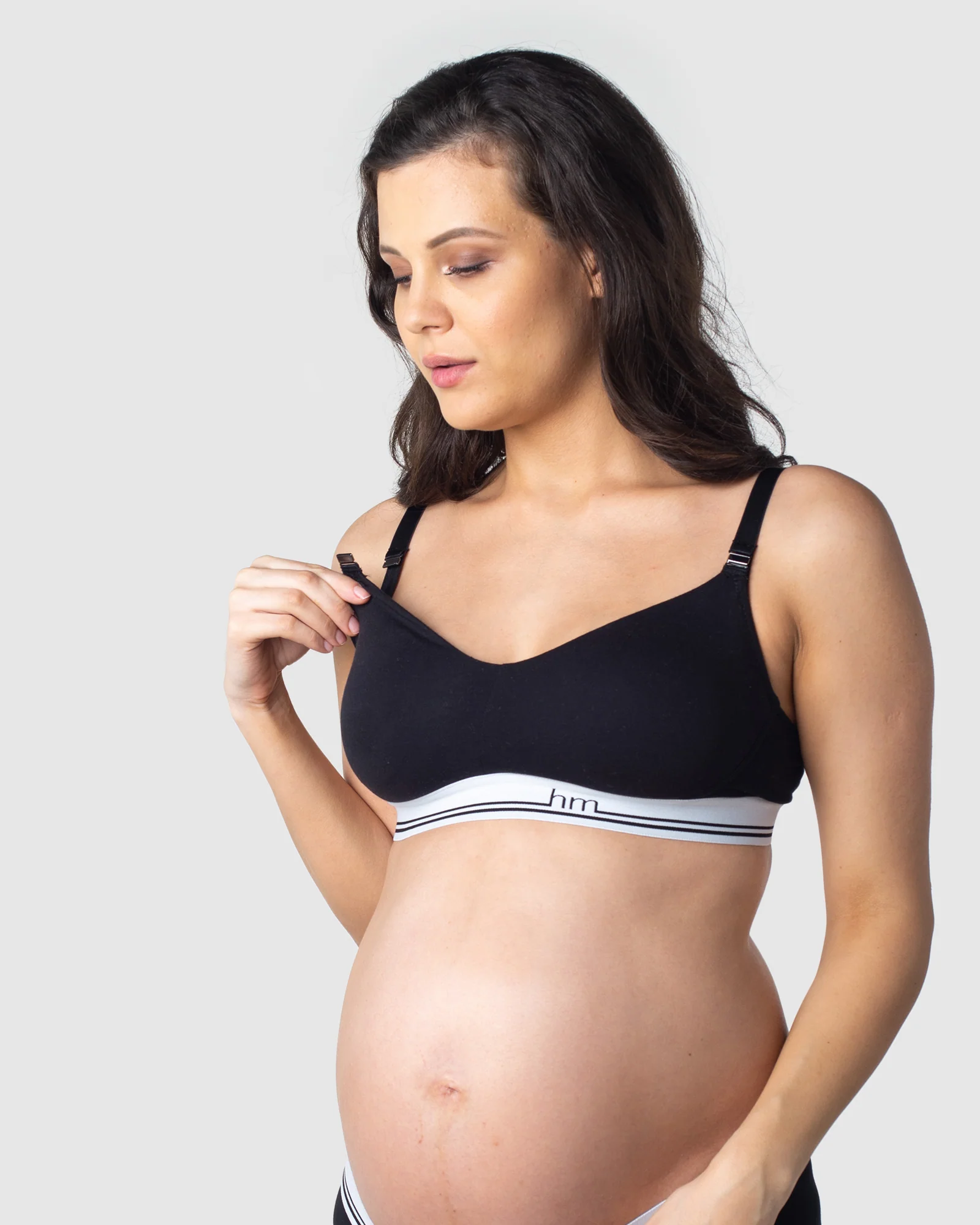 Icon Cotton Nursing Bra - Black - Image 3