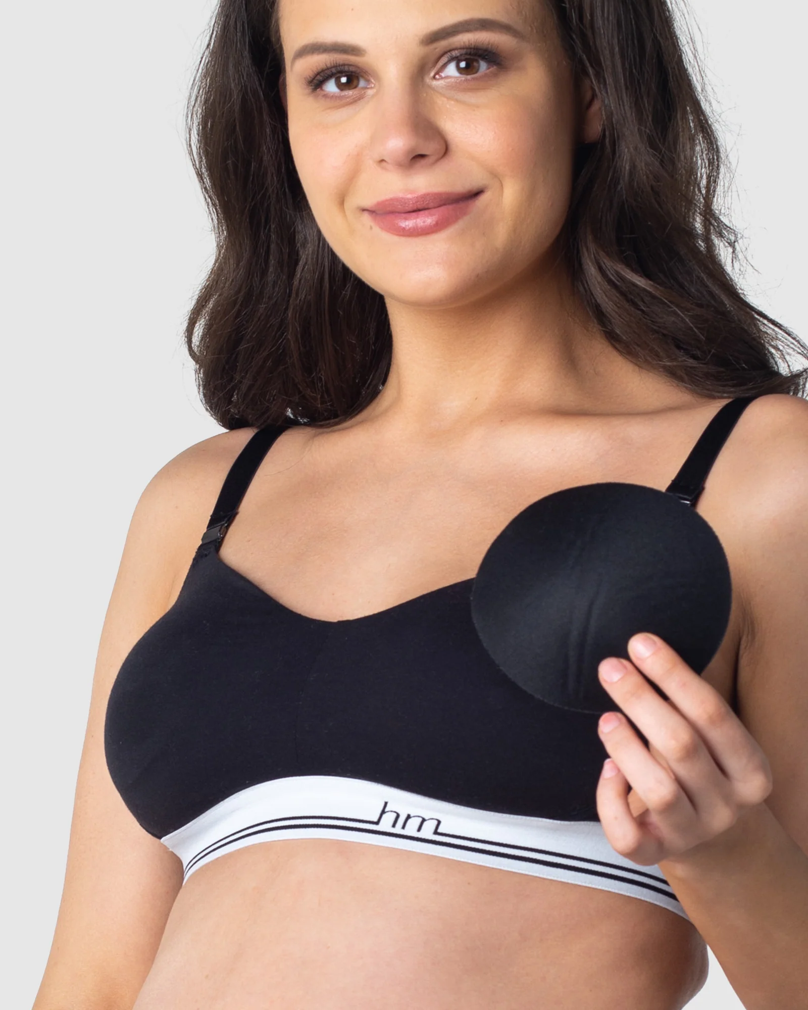 Icon Cotton Nursing Bra - Black - Image 5