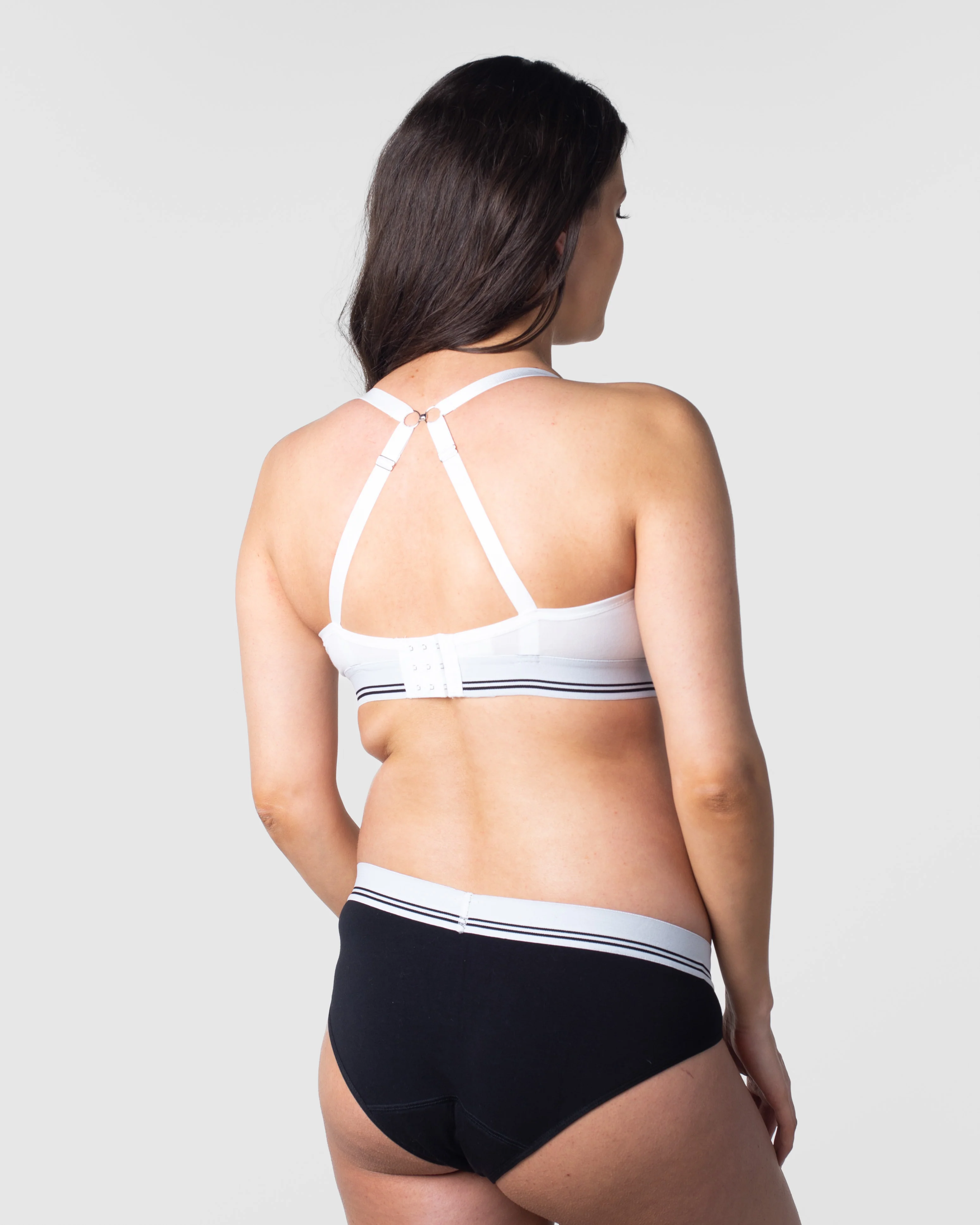 Icon Cotton T-shirt Nursing Bra - White - Image 4