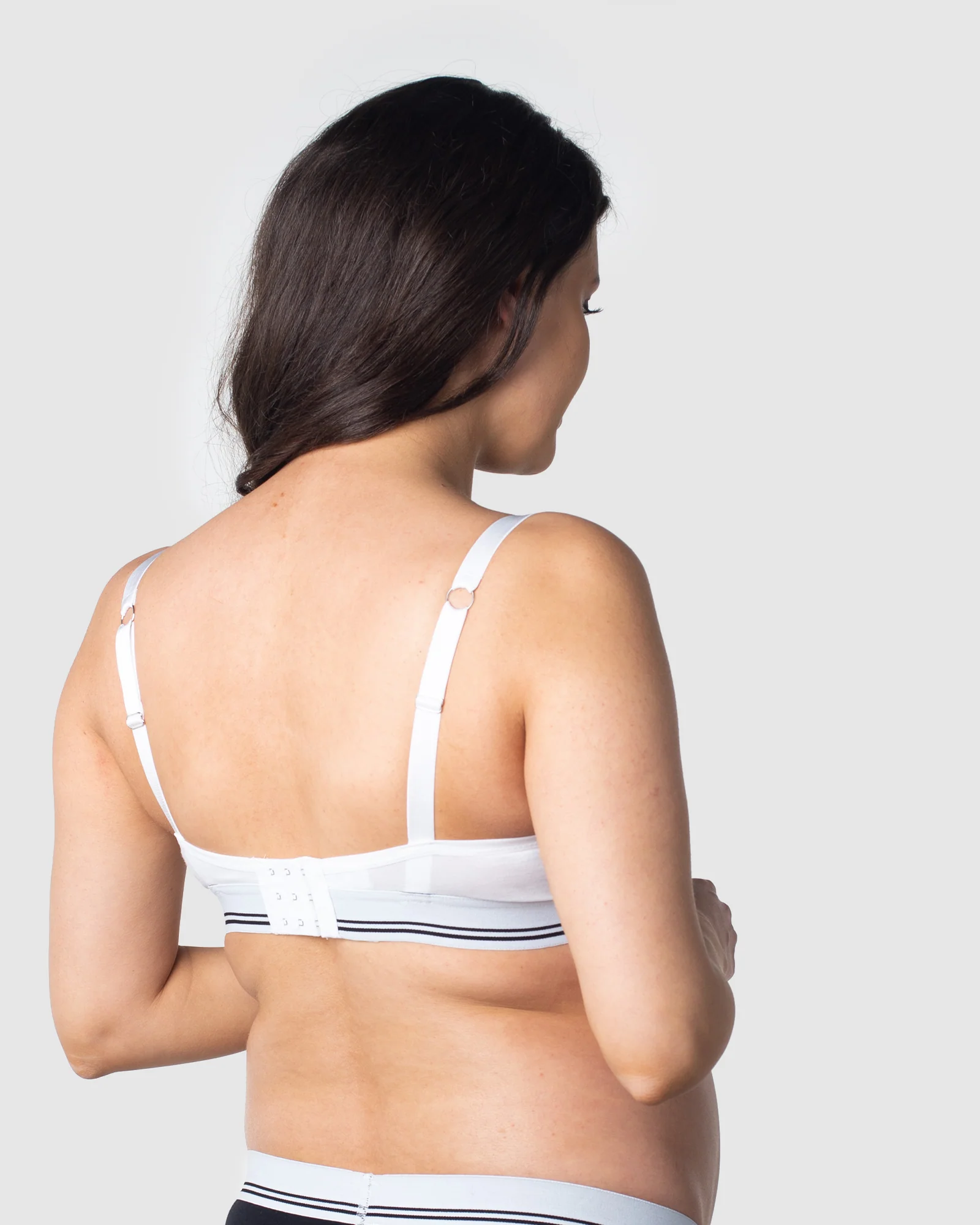 Icon Cotton T-shirt Nursing Bra - White - Image 5