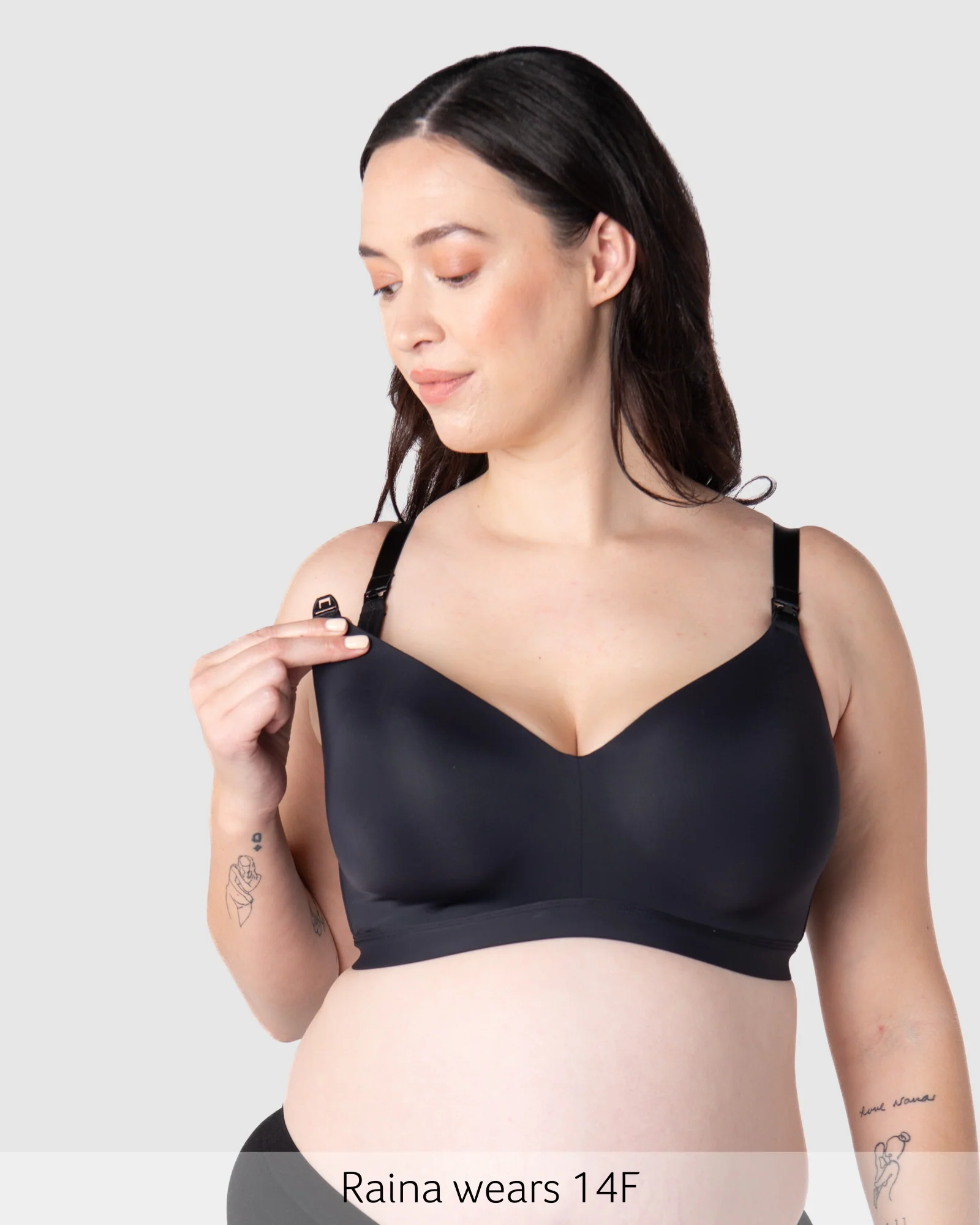 Infinite T-Shirt Nursing Bra - Black - Image 3