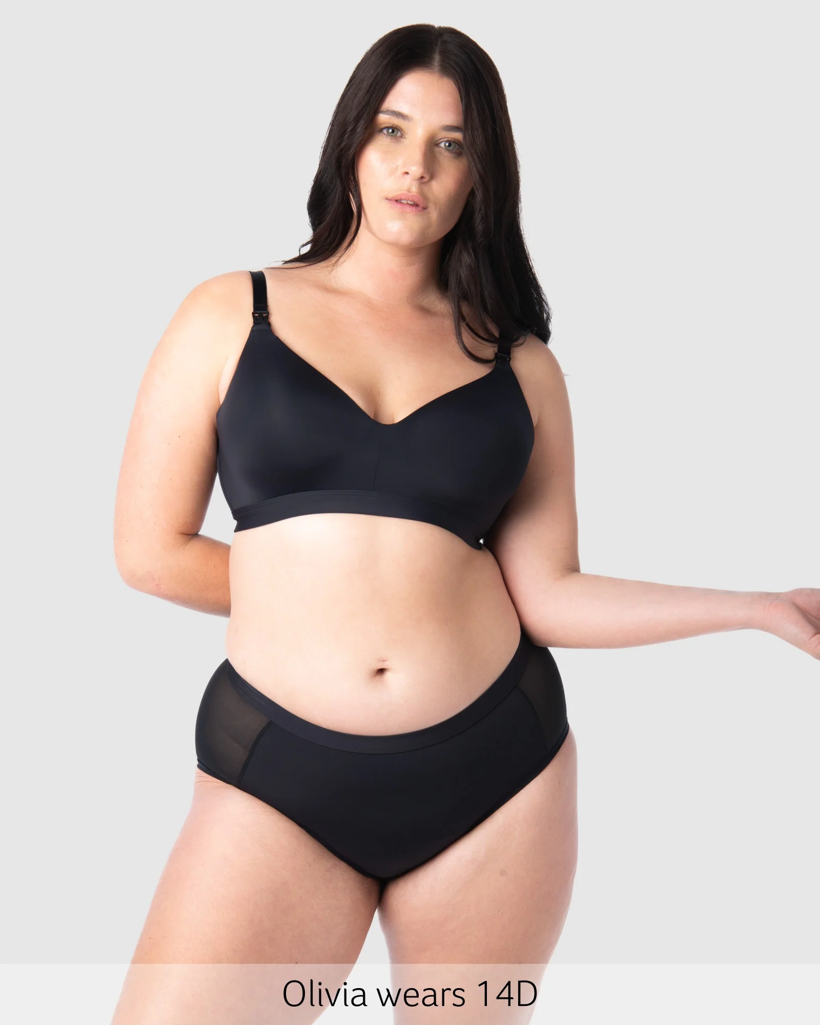 Infinite T-Shirt Nursing Bra - Black - Image 6