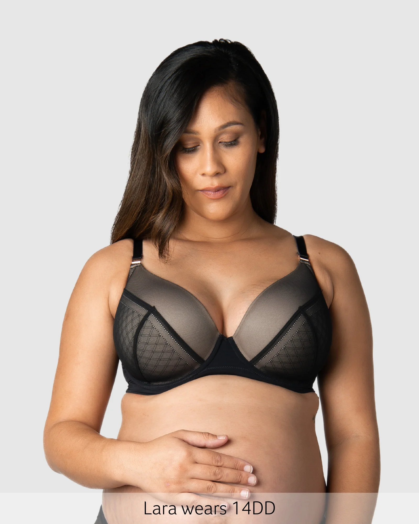 Lunar Eclipse T-Shirt Nursing Bra - Black - Image 3