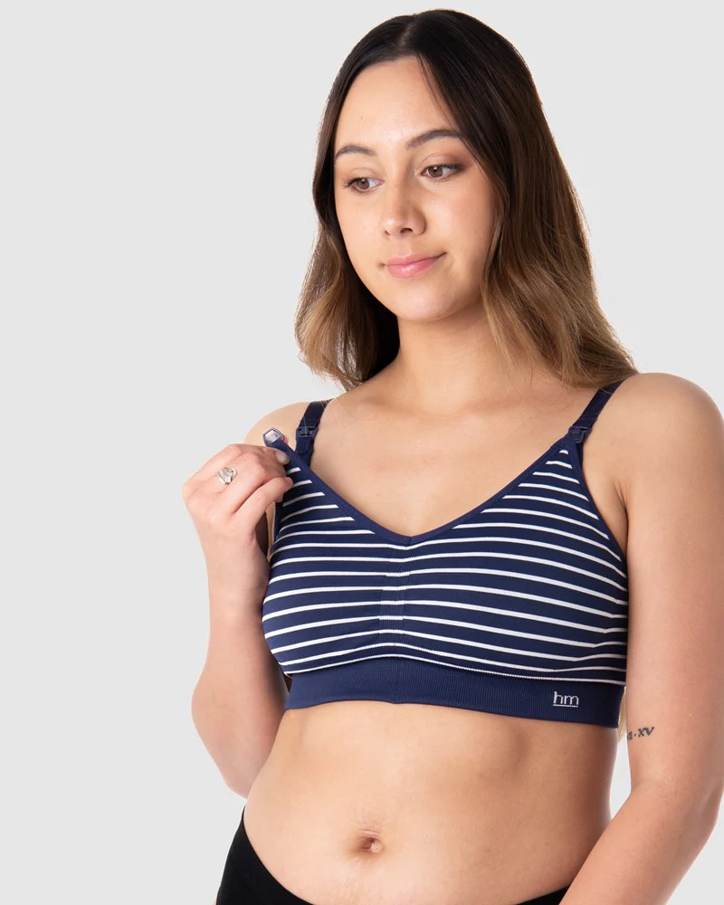 My Necessity FlexFit Nursing Bra - Navy Stripe - Image 3