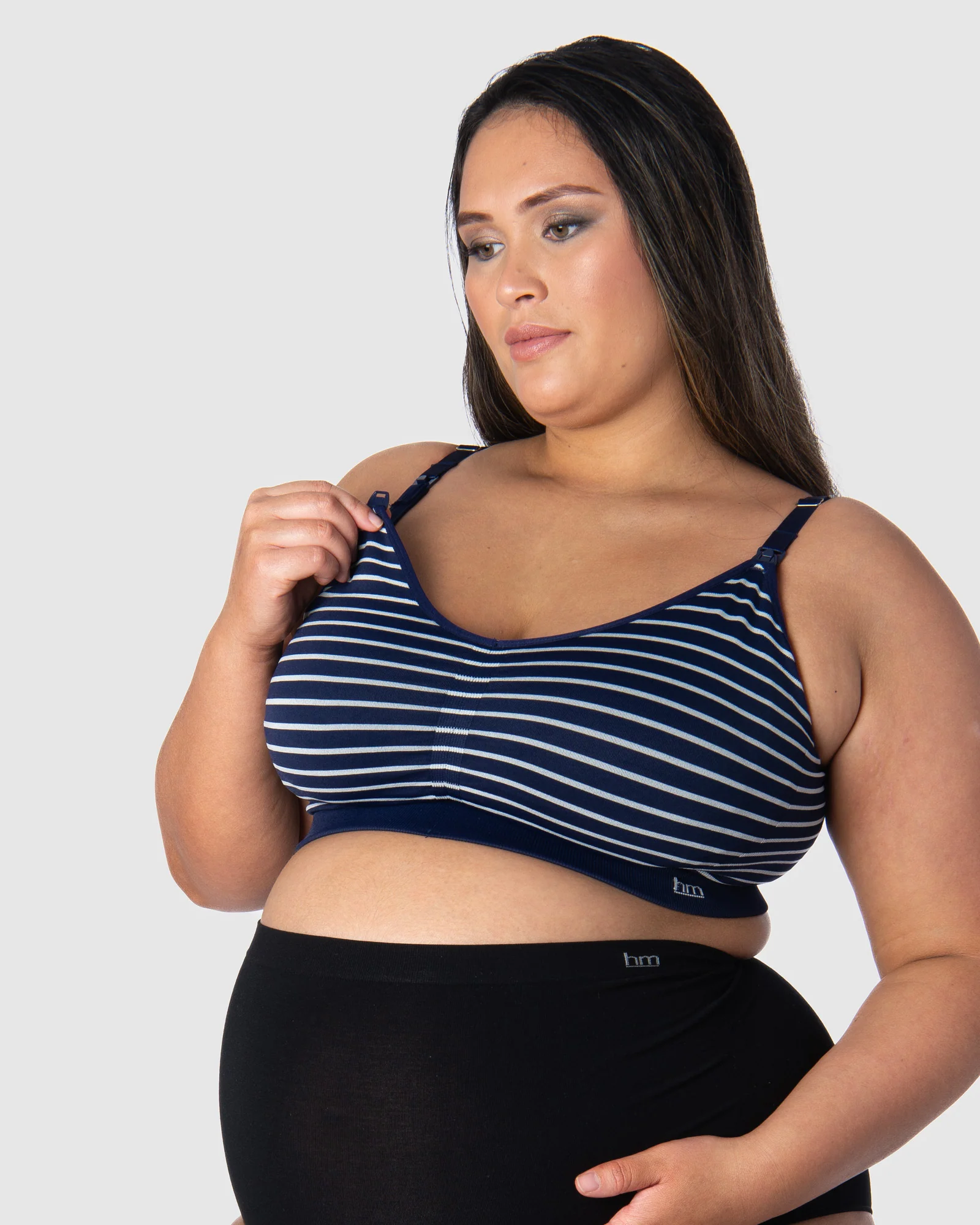 My Necessity FlexFit Nursing Bra - Navy Stripe Busty - Image 3