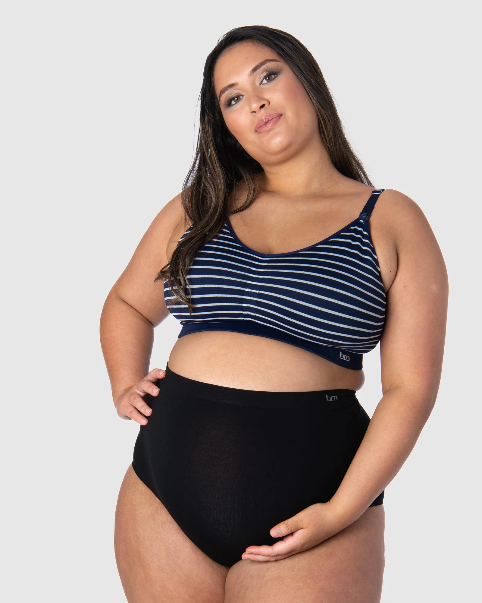 My Necessity FlexFit Nursing Bra - Navy Stripe Busty - Image 6