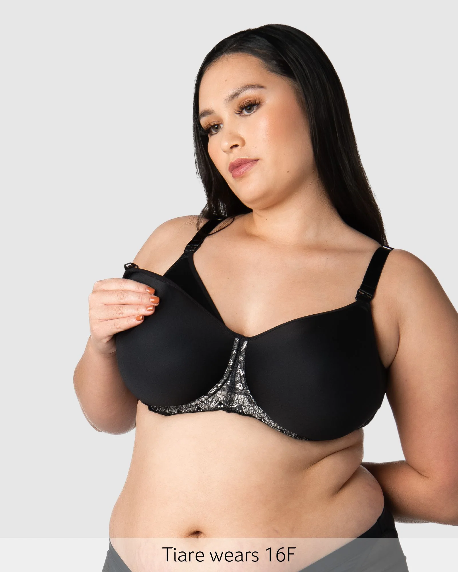 Obsession T-Shirt Nursing Bra - Black - Image 5