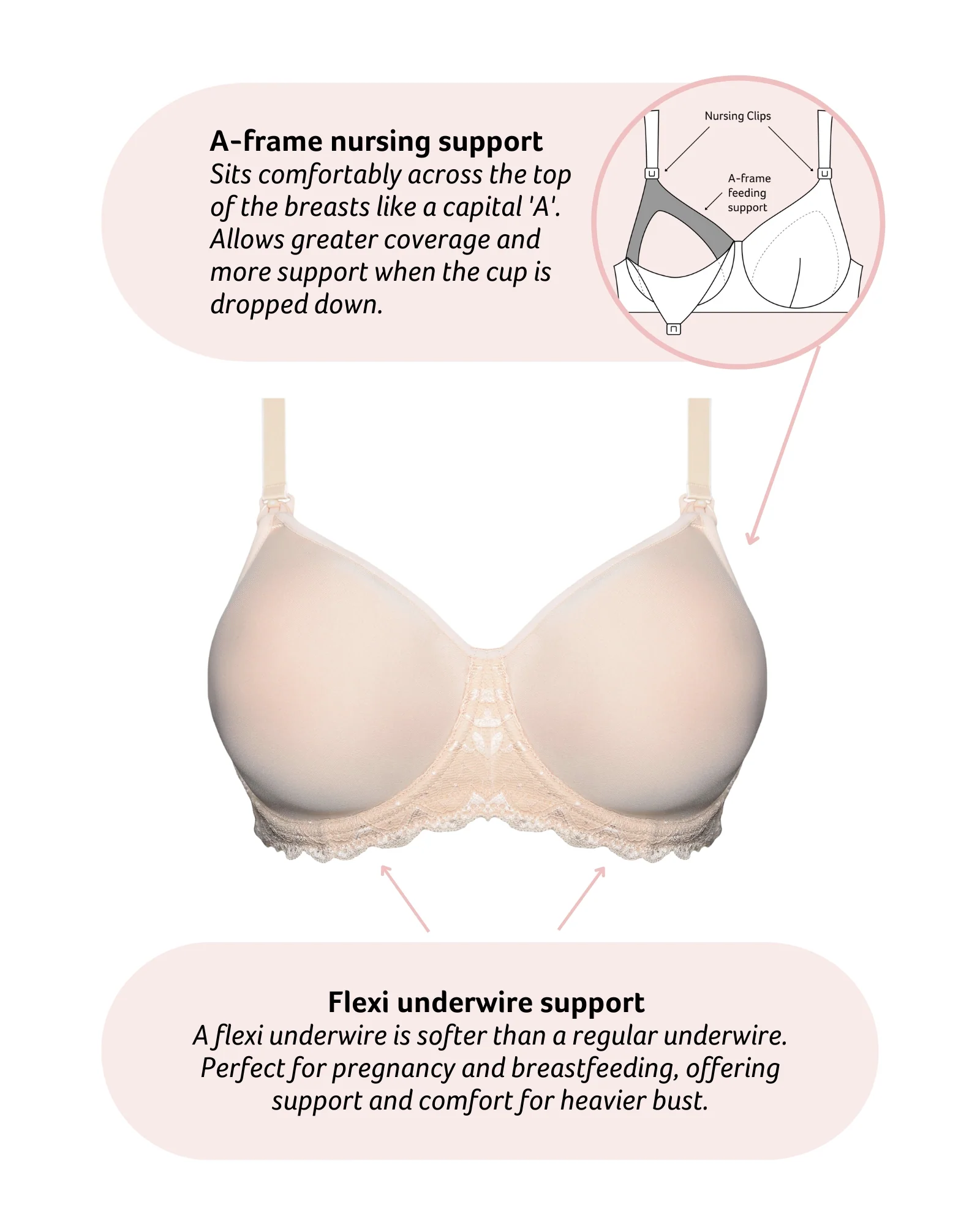 Obsession T-Shirt Nursing Bra - Cashmere - Image 4