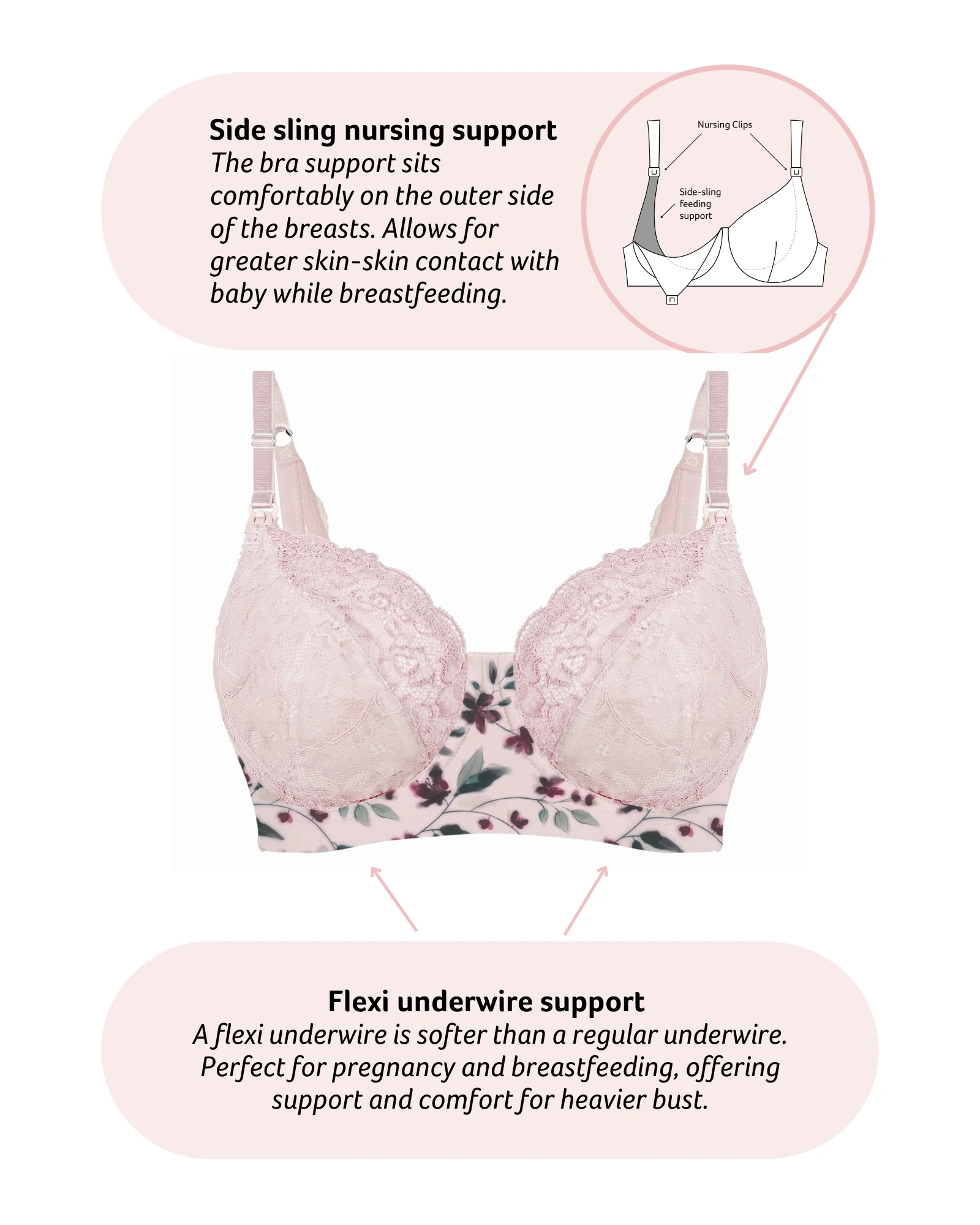 Temptation Full Cup Nursing Bra - Bloom - Image 5