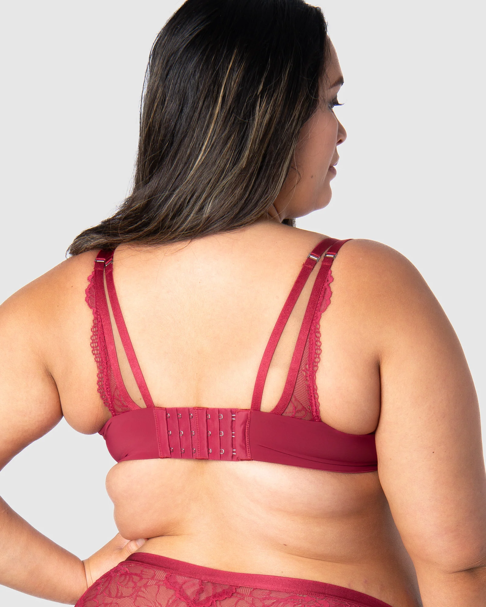 True Luxe Plunge Nursing Bra - Persian Rose - Image 5