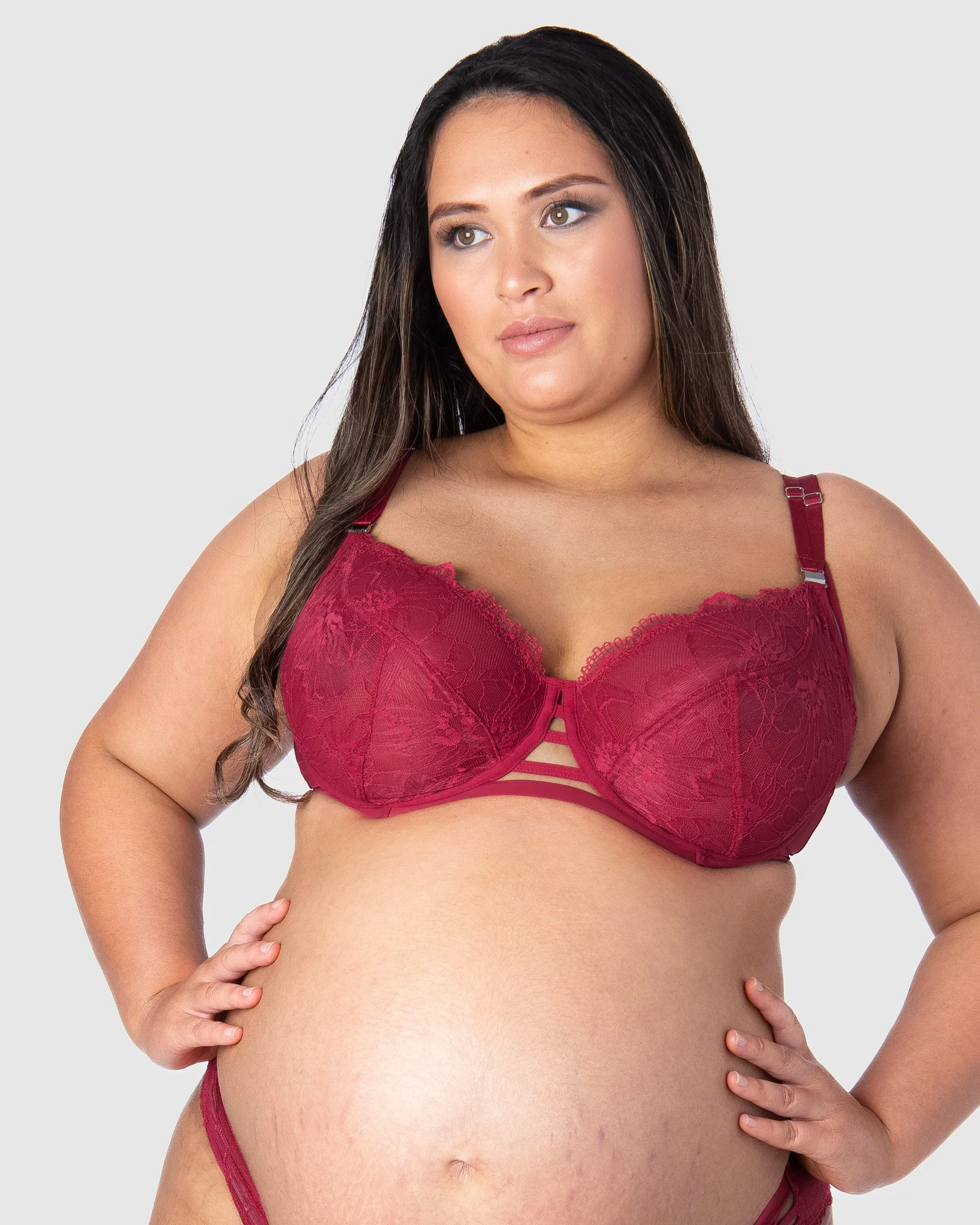 True Luxe Plunge Nursing Bra - Persian Rose - Image 6