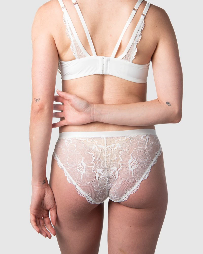 True Luxe Bikini Brief - White - Image 3