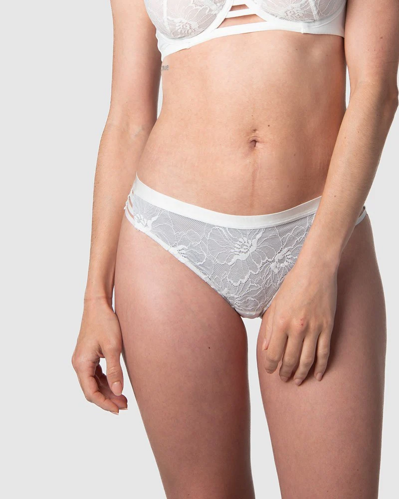 True Luxe Bikini Brief - White - Image 4