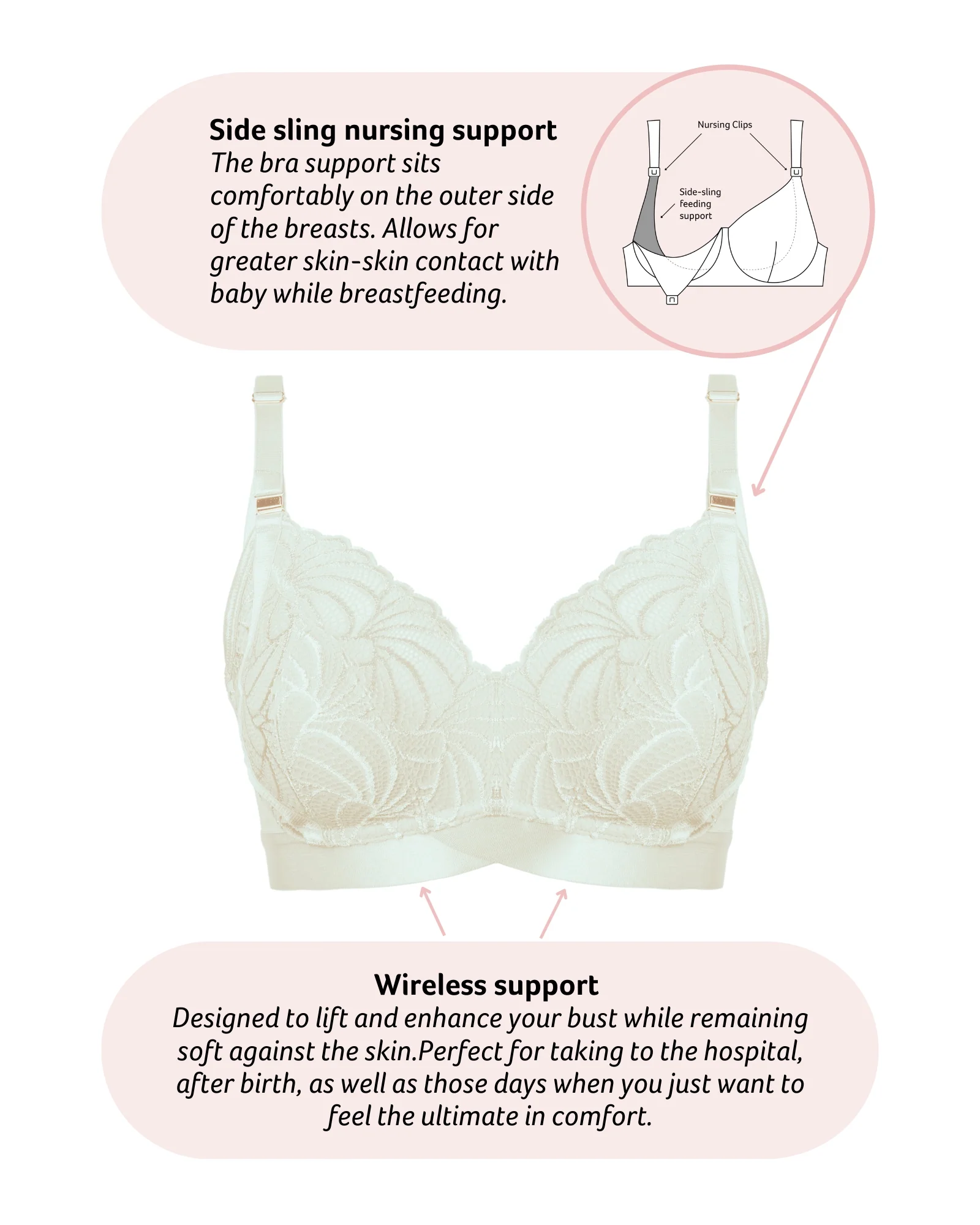 Warrior 2.0 FlexFit Nursing Bra - Ivory - Image 6