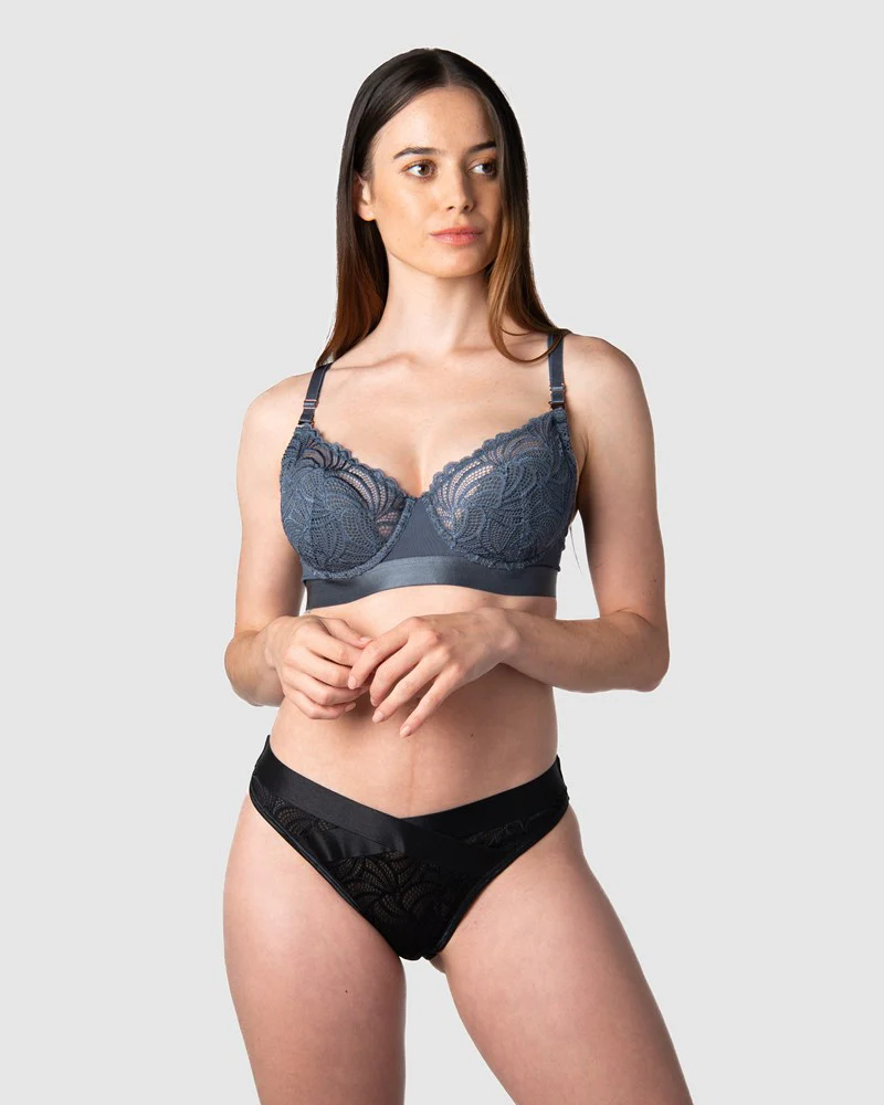 Warrior Demi Nursing Bra - Slate - Image 7