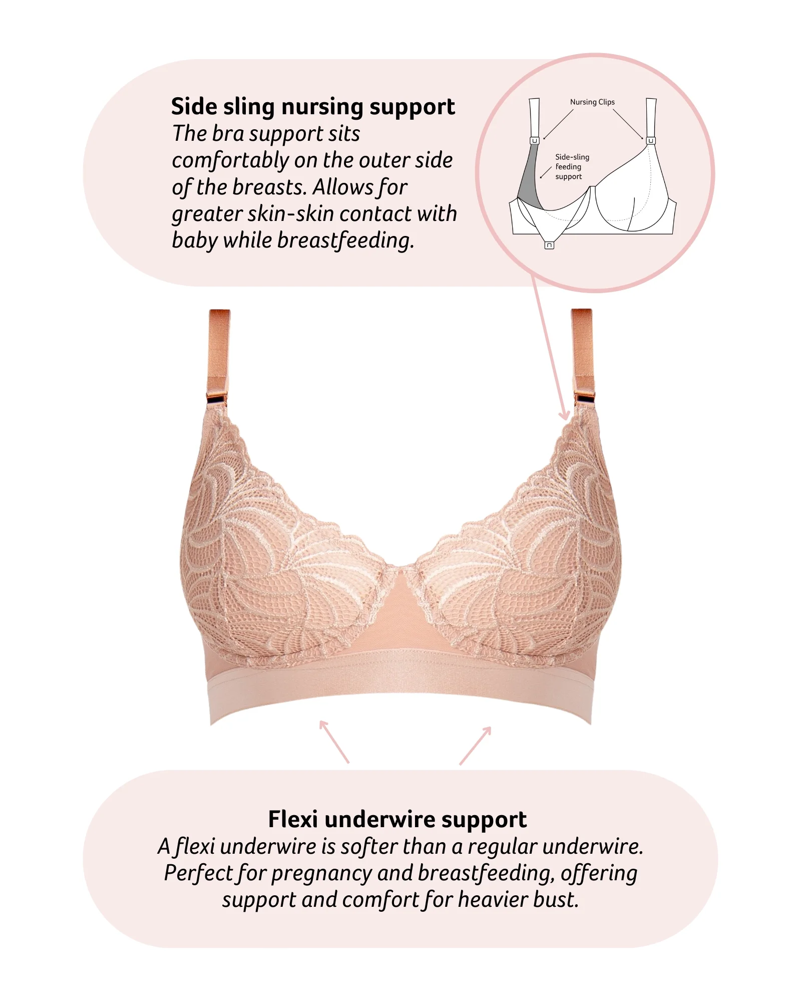 Warrior 2.0 Plunge Nursing Bra - Bronze - Image 5